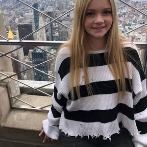 Barely worn oh polly distressed sweater